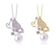 蝶光溢彩 蝴蝶翩翩珍珠鏈，甜美可愛的別致時尚